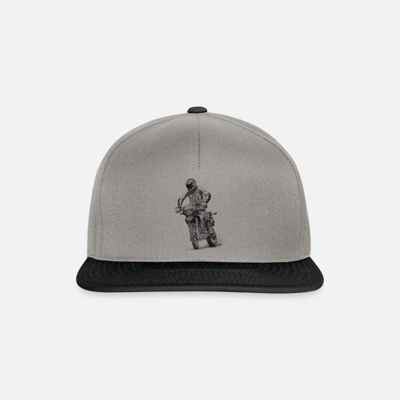Endurofahrer - Snapback Cap - Graphit/Schwarz