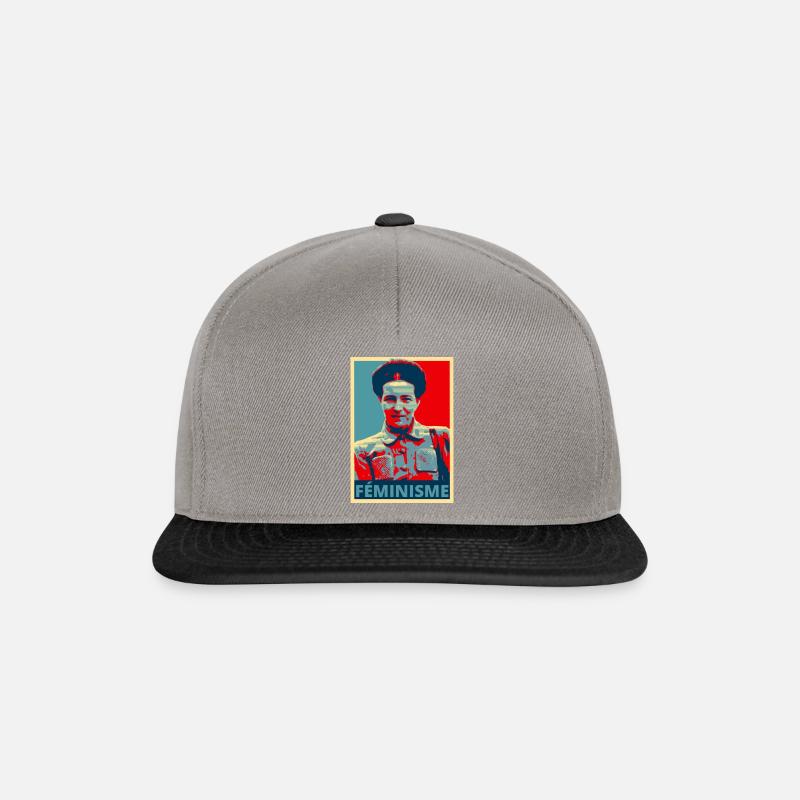 Simone de Beauvoir - Féminisme - Casquette snapback - gris graphite/noir