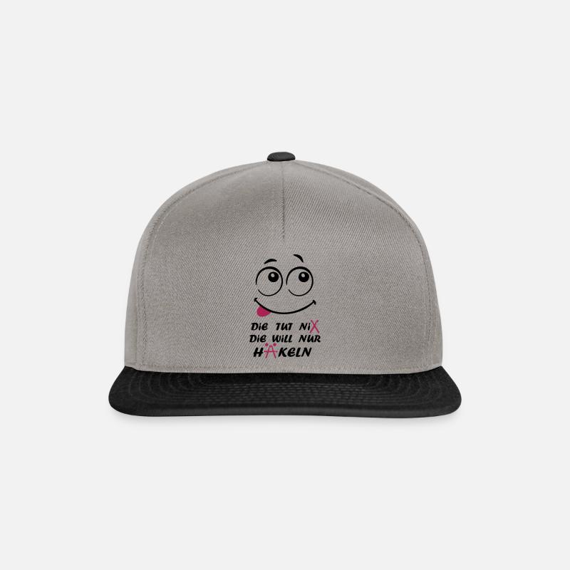 die tut nichts die will nur häkeln - Snapback Cap - Graphit/Schwarz