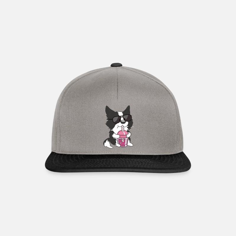 Welpe mit Sonnenbrille - Snapback Cap - Graphit/Schwarz