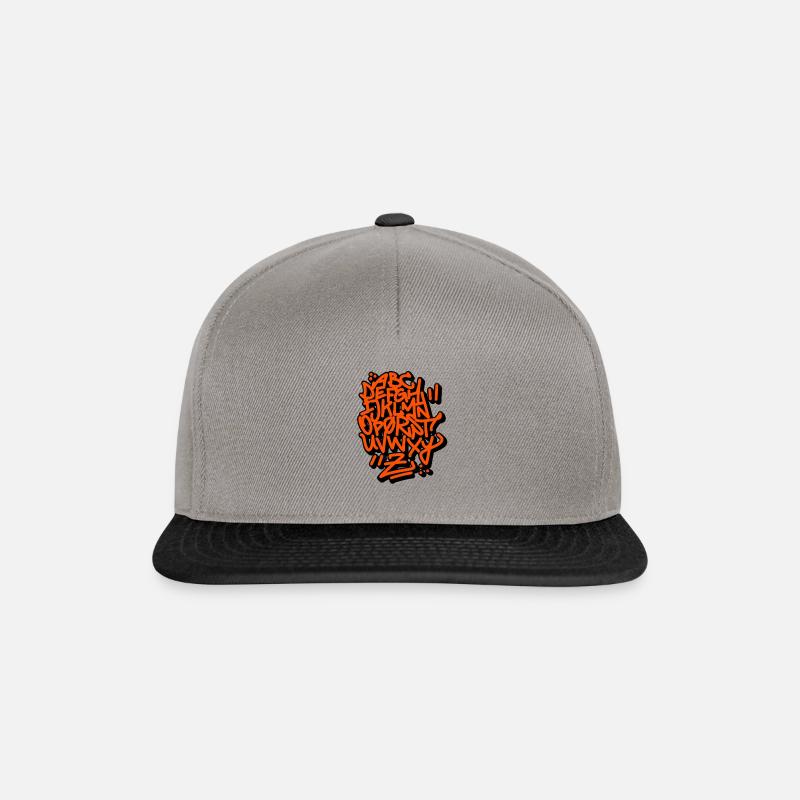 ABC Alphabet - Snapback Cap - Graphit/Schwarz