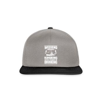 Weekend Foreacst 100% Chance Of Kayaking Rower Row - Snapback Cap - Graphit/Schwarz - Vorne