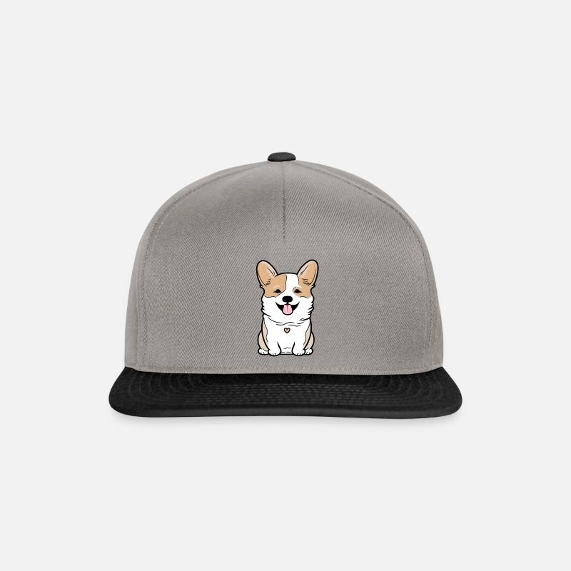 süßer Corgi - Snapback Cap - Graphit/Schwarz