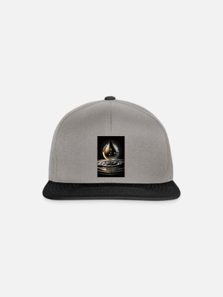 Tropfen chrome 3 - Snapback Cap - Graphit/Schwarz