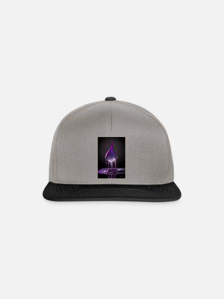 Tropfen lila 2 - Snapback Cap - Graphit/Schwarz