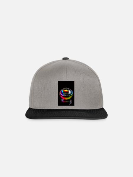 Tropfen regenbogen 6 - Snapback Cap - Graphit/Schwarz