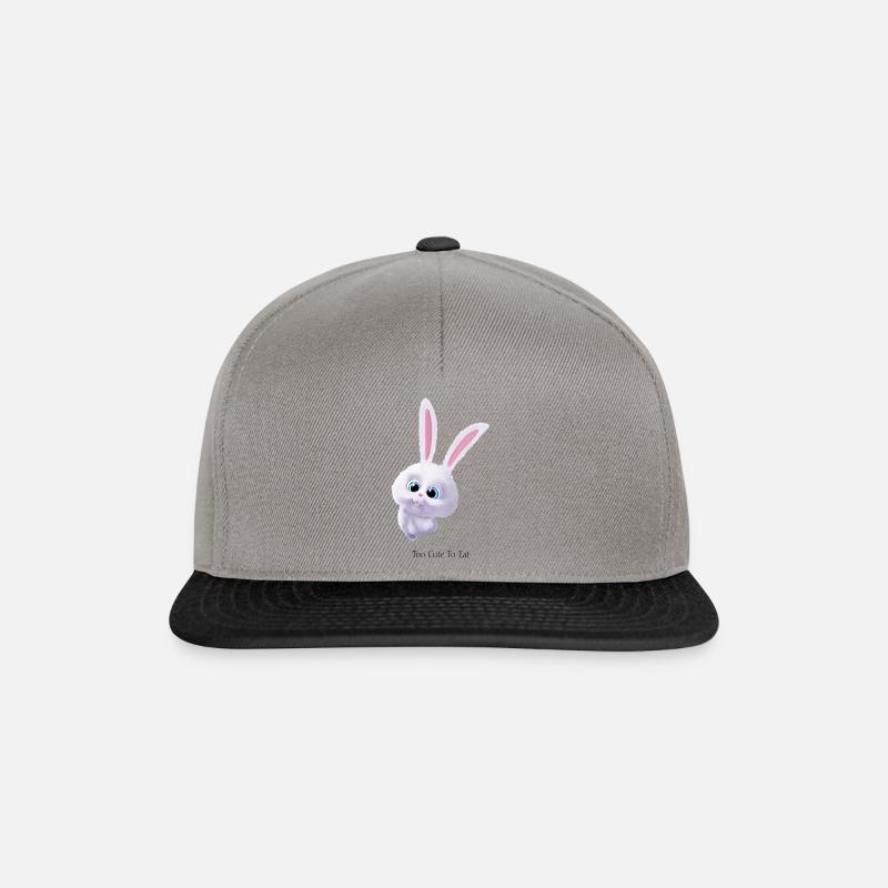 Petit Lapin Blanc - Casquette snapback - gris graphite/noir