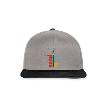 Born to fly, Kingfisher - Snapback Cap - graphite/black - Front