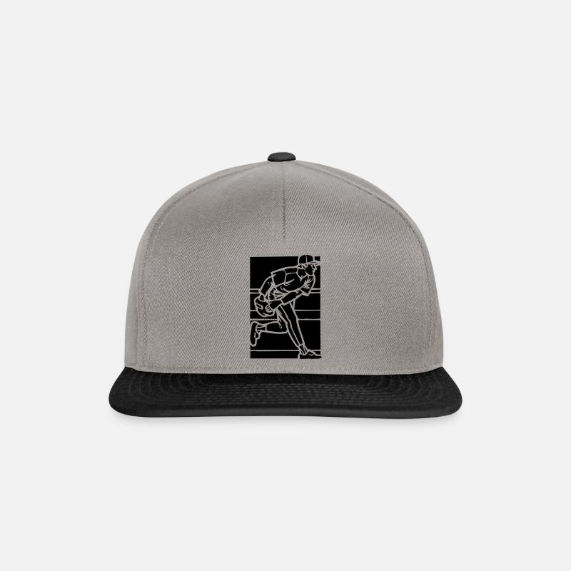 Baseball Hardball Softball Strike Hiter Pitch - Snapback Cap - graphite/black