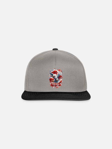 Dynamischer polnischer Adler – Stolz & Ehre - Snapback Cap - Graphit/Schwarz