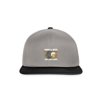 Darts & Beer That's why I'm here - Snapback Cap - graphite/black - Front