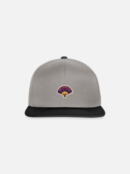 Orientalischer Fächer - Snapback Cap - Graphit/Schwarz