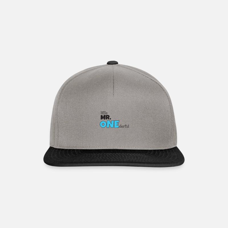 1. Geburtstag First Birthday Junge Boy One Mister - Snapback Cap - Graphit/Schwarz