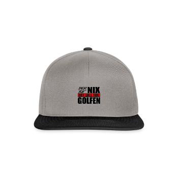 Der tut nix der will nur golfen Humor T-Shirt - Snapback Cap - Graphit/Schwarz - Vorne