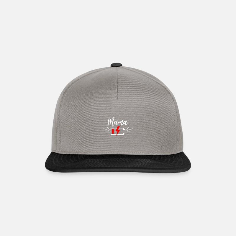 Mama Power Empty (white) - Snapback Cap - Graphit/Schwarz