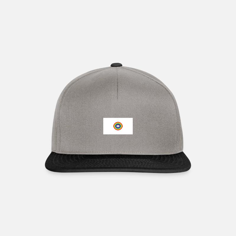 Regenbogen Auge - Snapback Cap - Graphit/Schwarz