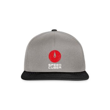 SPEEDCUBER clock. Cubing-Cube-Cuber-Speedcubing - Snapback Cap - graphite/black - Front