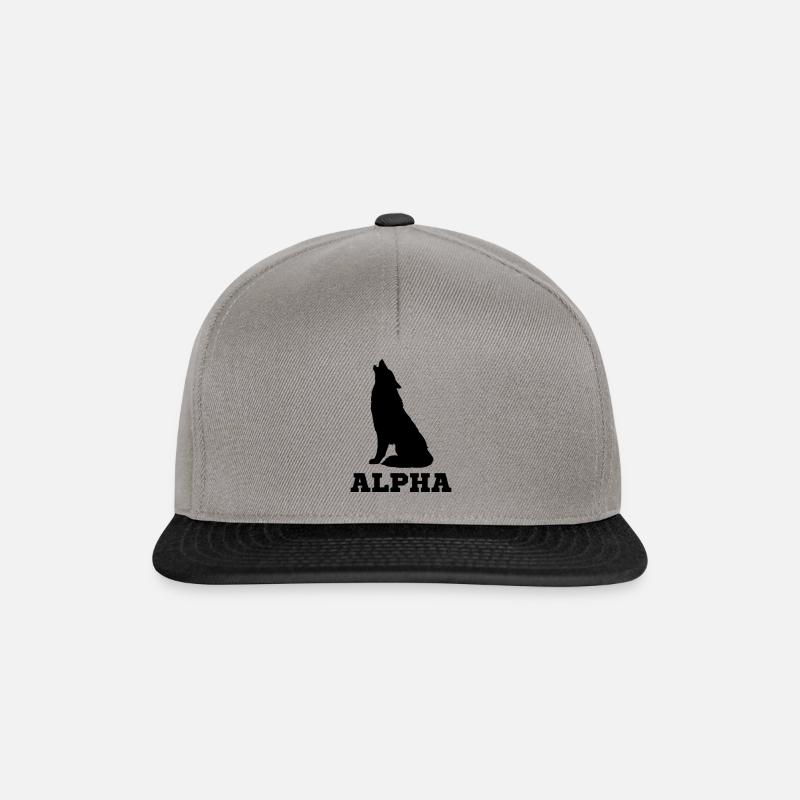 ALPHA WOLF - Snapback Cap - Graphit/Schwarz