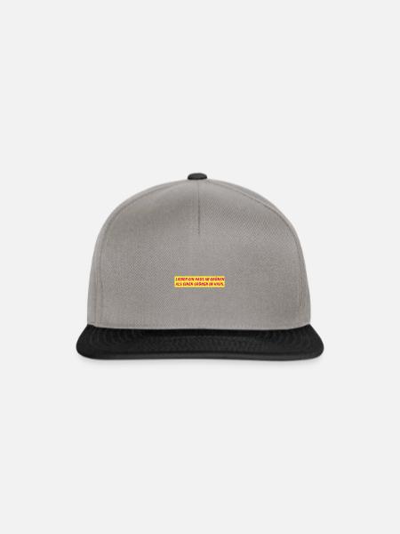 LIEBER EIN HAUS IM GRÜNEN ALS EINEN GRÜNEN IM HAUS - Snapback Cap - Graphit/Schwarz