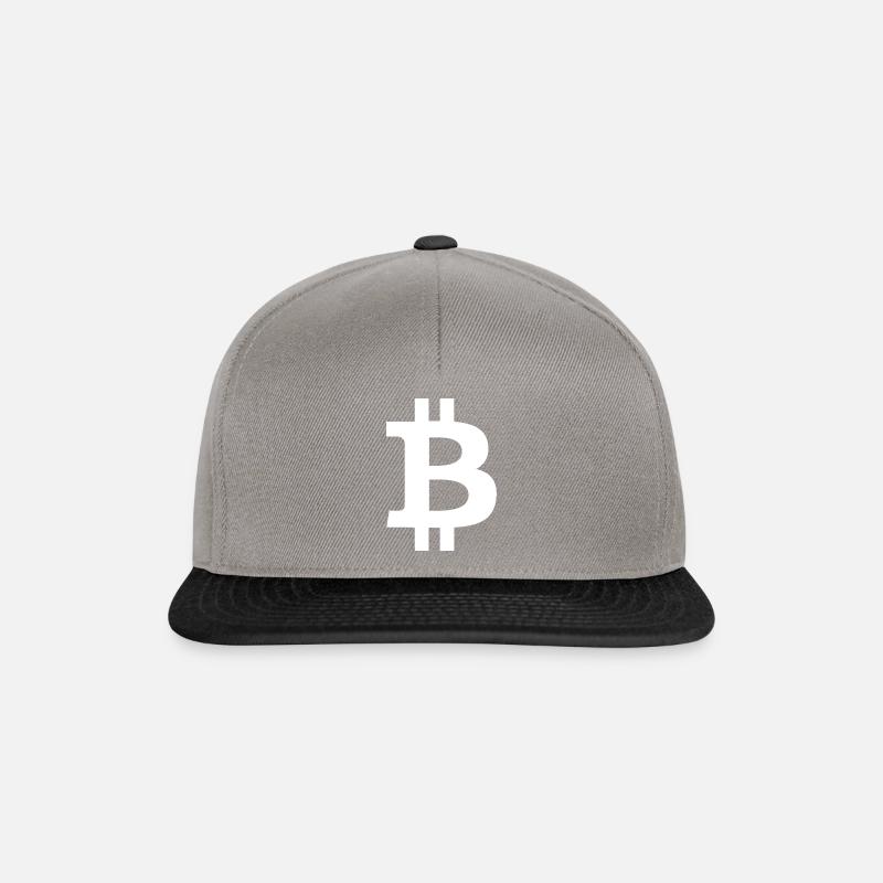 Bitcoin Logo - Snapback Cap - Graphit/Schwarz