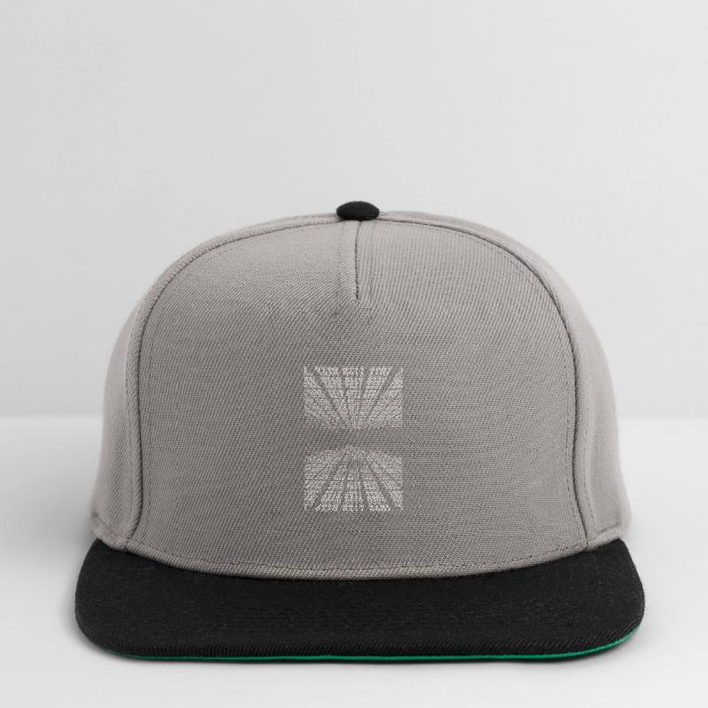 Horizontal binary code Snapback Cap