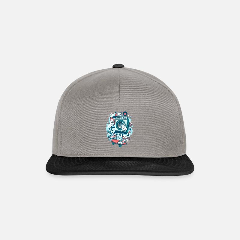 Machine à laver skaters cadeau - Casquette snapback - gris graphite/noir