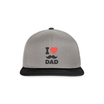 I love my Dad - Snapback Cap - Graphit/Schwarz - Vorne
