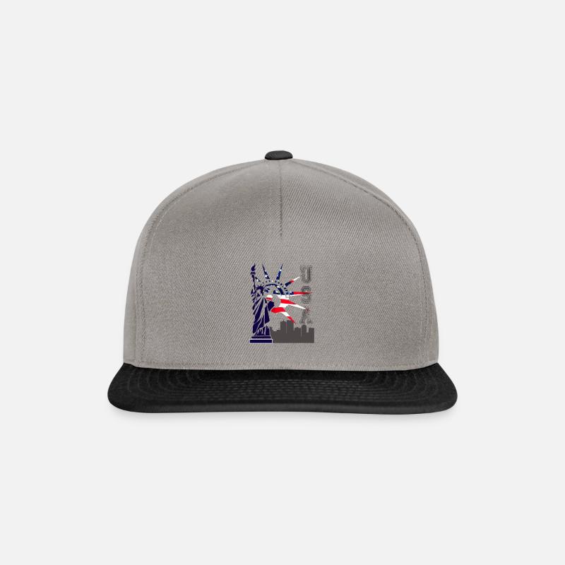 USA Freiheitsstatue New York - Snapback Cap - Graphit/Schwarz