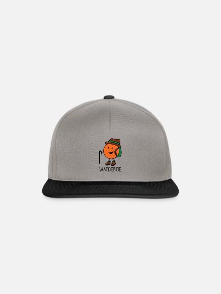 Wanderine - Wandern Mandarine Wanderer Wanderlust - Snapback Cap - Graphit/Schwarz