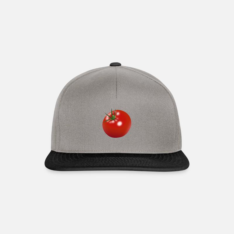 tomato - Snapback Cap - graphite/black
