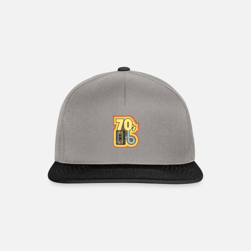 70's Kassette - Snapback Cap - Graphit/Schwarz