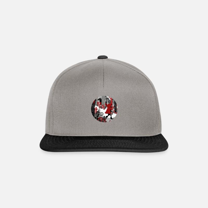 Rotkäppchen und der böse Wolf - Snapback Cap - Graphit/Schwarz