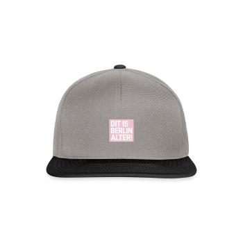 DIT IS BERLIN ALTER! Berliner Schnauze - Snapback Cap - Graphit/Schwarz - Vorne