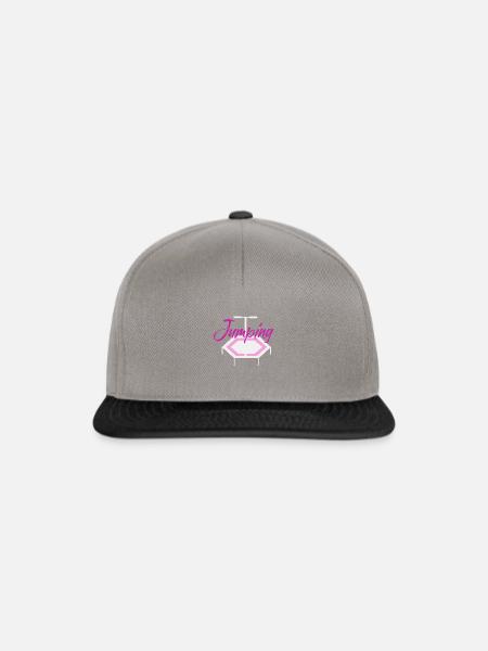 jumping trampolin girl jumpen jump tramp Geschenk - Snapback Cap - Graphit/Schwarz
