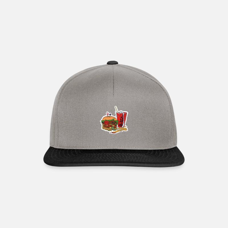die-fast food black - Snapback Cap - Graphit/Schwarz
