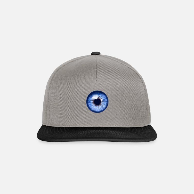 blue eye - Snapback Cap - Graphit/Schwarz