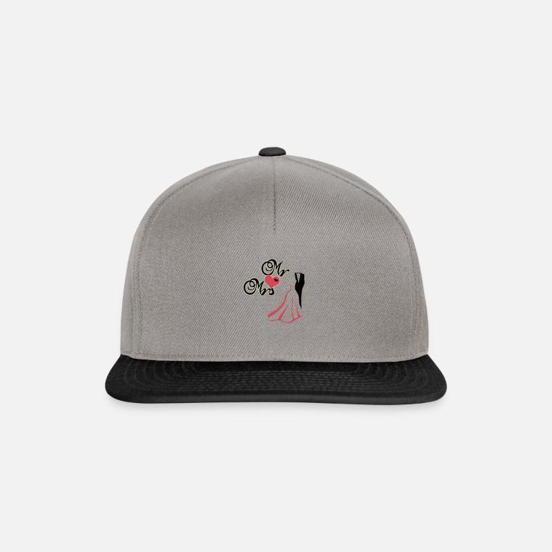 mr et mme mariage - Casquette snapback - gris graphite/noir
