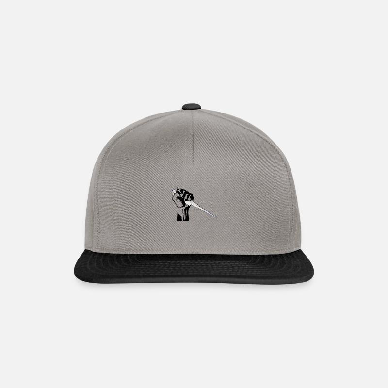 Poing ouvrier avec pipette - nerd science - Casquette snapback - gris graphite/noir