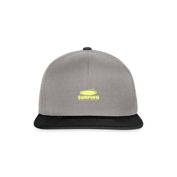 Surfing, gift, gift idea - Snapback Cap - graphite/black - Front