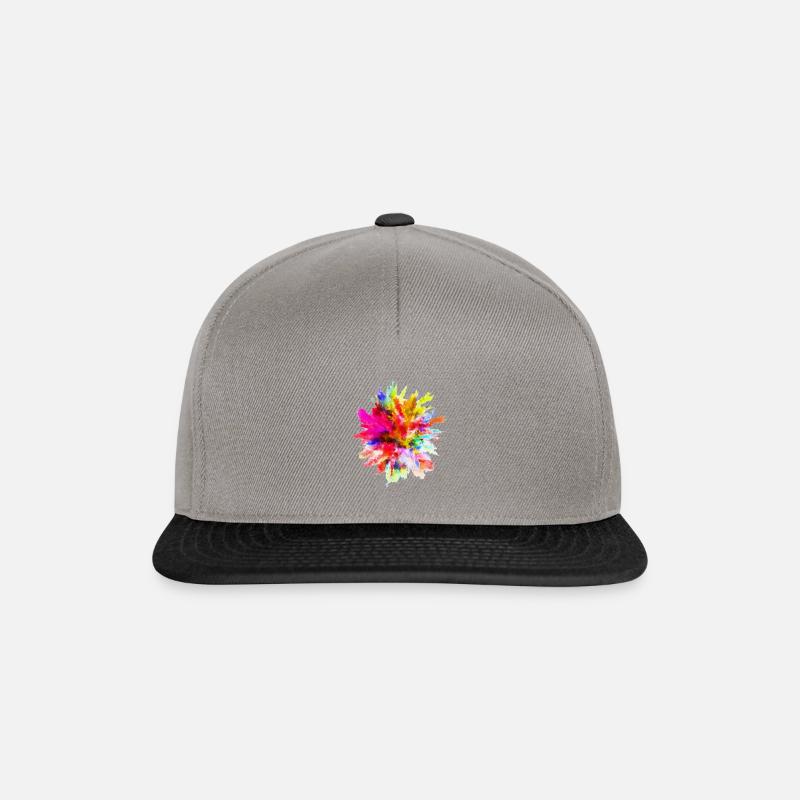 Wasserfarben Fleck - Snapback Cap - Graphit/Schwarz