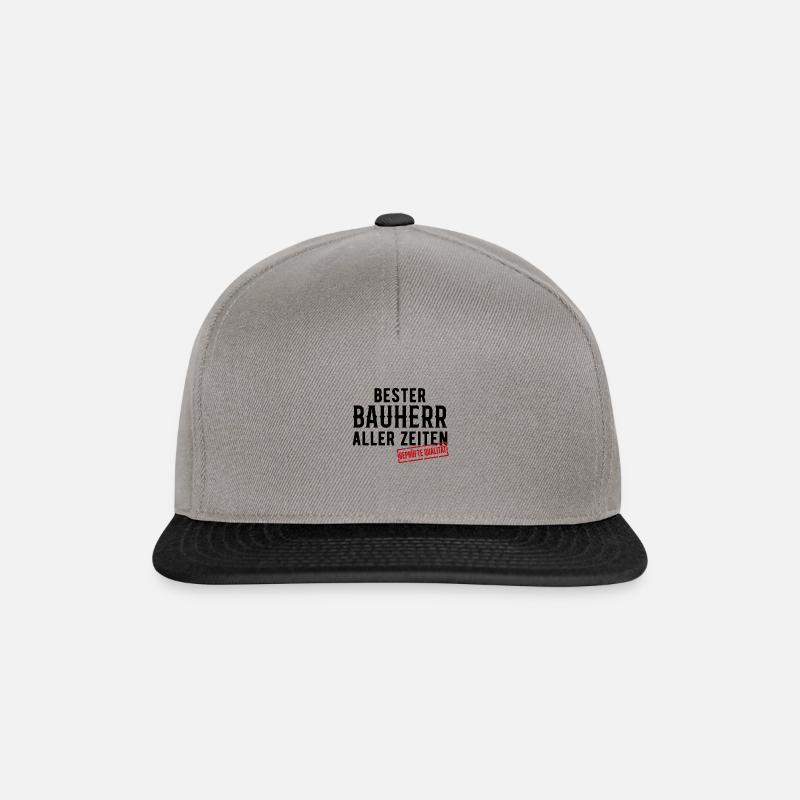 Bauherr Spruch - Snapback Cap - Graphit/Schwarz