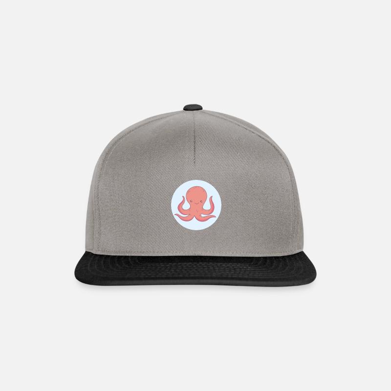 Cute Octopus - Snapback Cap - graphite/black