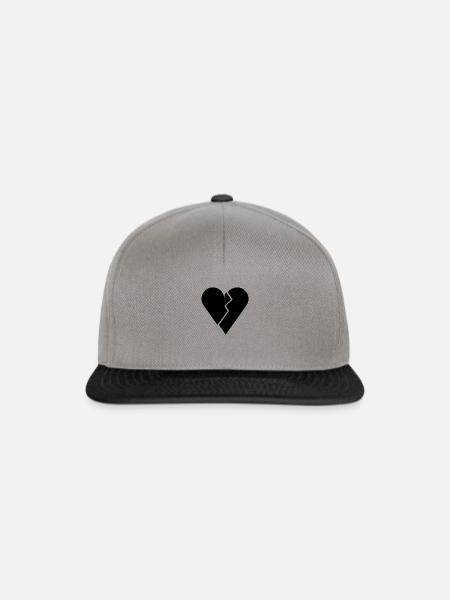gebrochenes Herz - Snapback Cap - Graphit/Schwarz