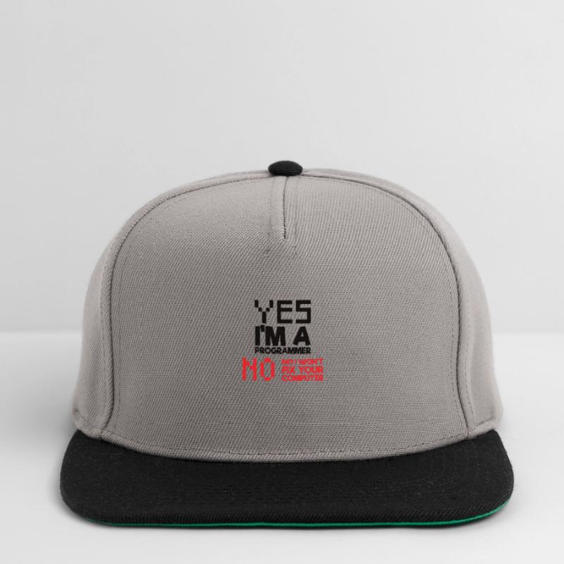 Yes I am a programmer computer science computer Snapback Cap