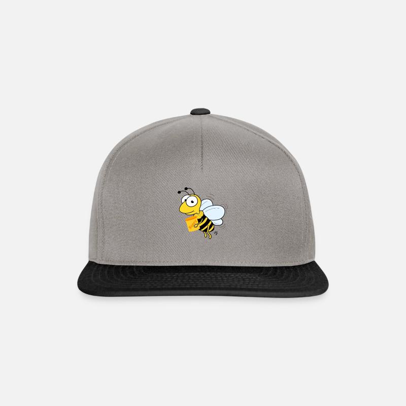 Biene - Snapback Cap - Graphit/Schwarz