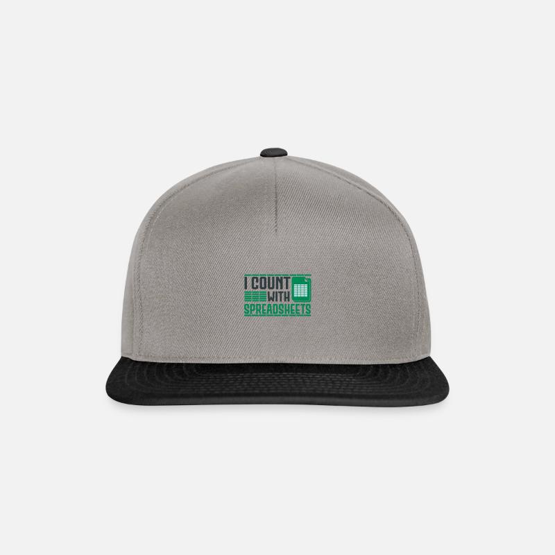 Funny Spreadsheet Accountant - Snapback Cap - Graphit/Schwarz