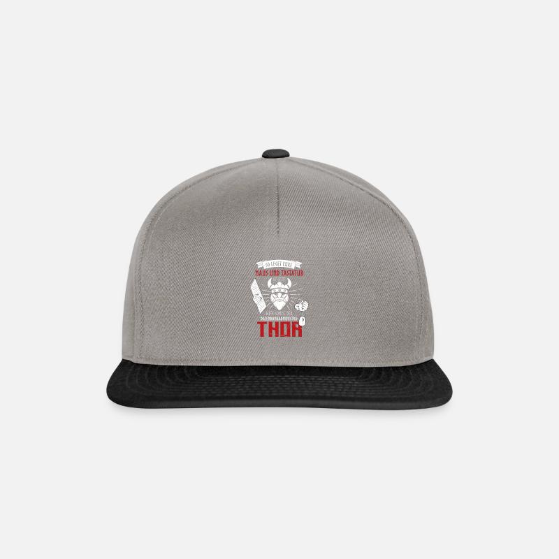 Hier kommt der Datenbank Administrator Wikinger - Snapback Cap - Graphit/Schwarz
