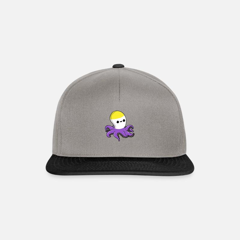 Nonbinary Pride Octopus Nonbinary Pride - Snapback Cap - graphite/black