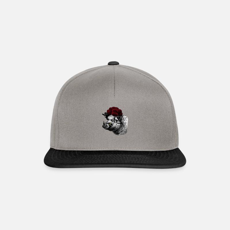 Wild boar / boar with Black Forest Bollenhut - Snapback Cap - graphite/black