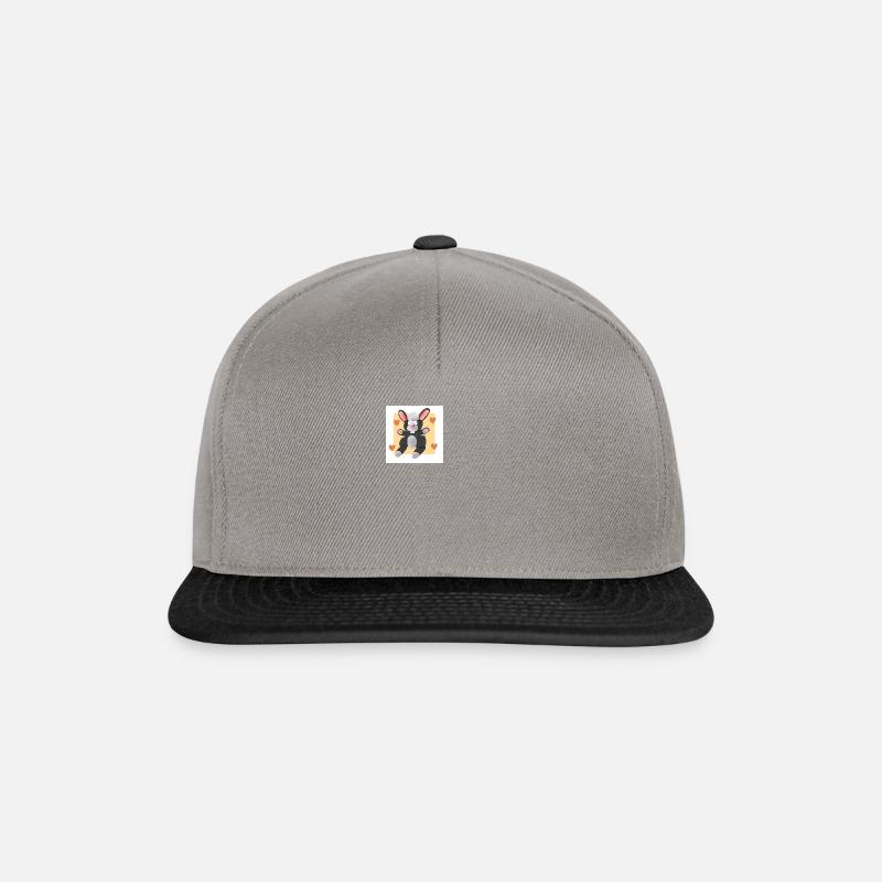 Lapin copieux - Casquette snapback - gris graphite/noir
